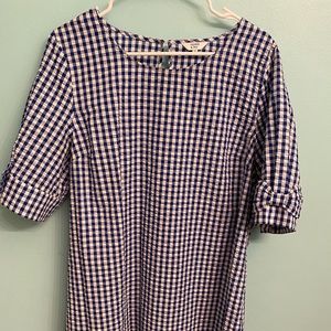 Crown and Ivy Blue gingham dress XL